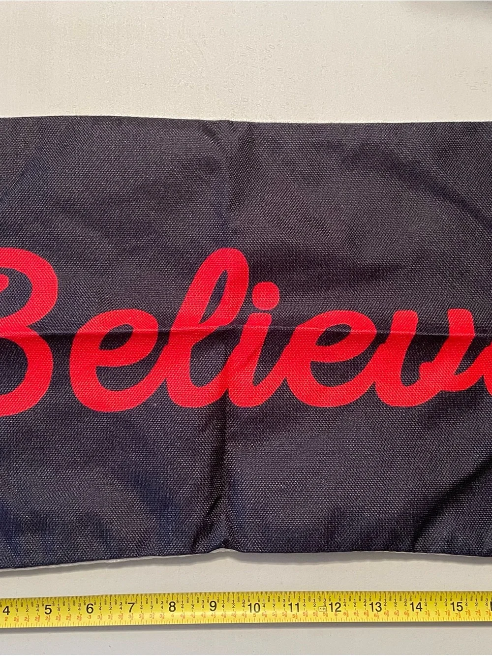 Christmas Throw Pillow cover BELIEVE Black & Red New